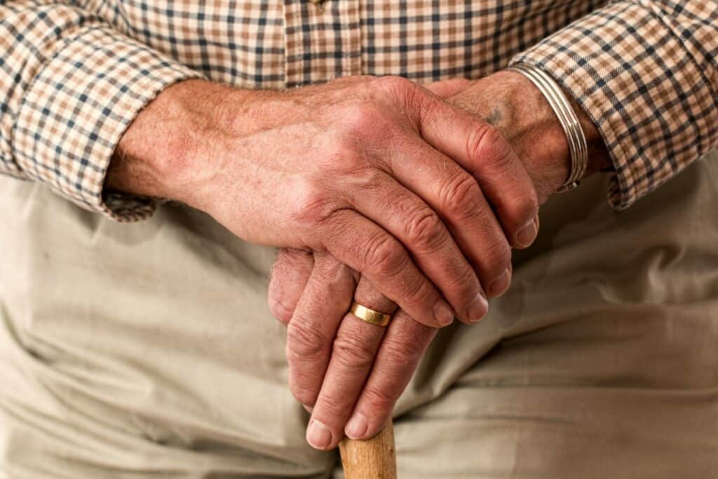 Older persons hands