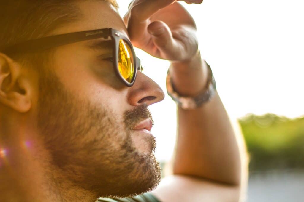 Man wearing sunglasses